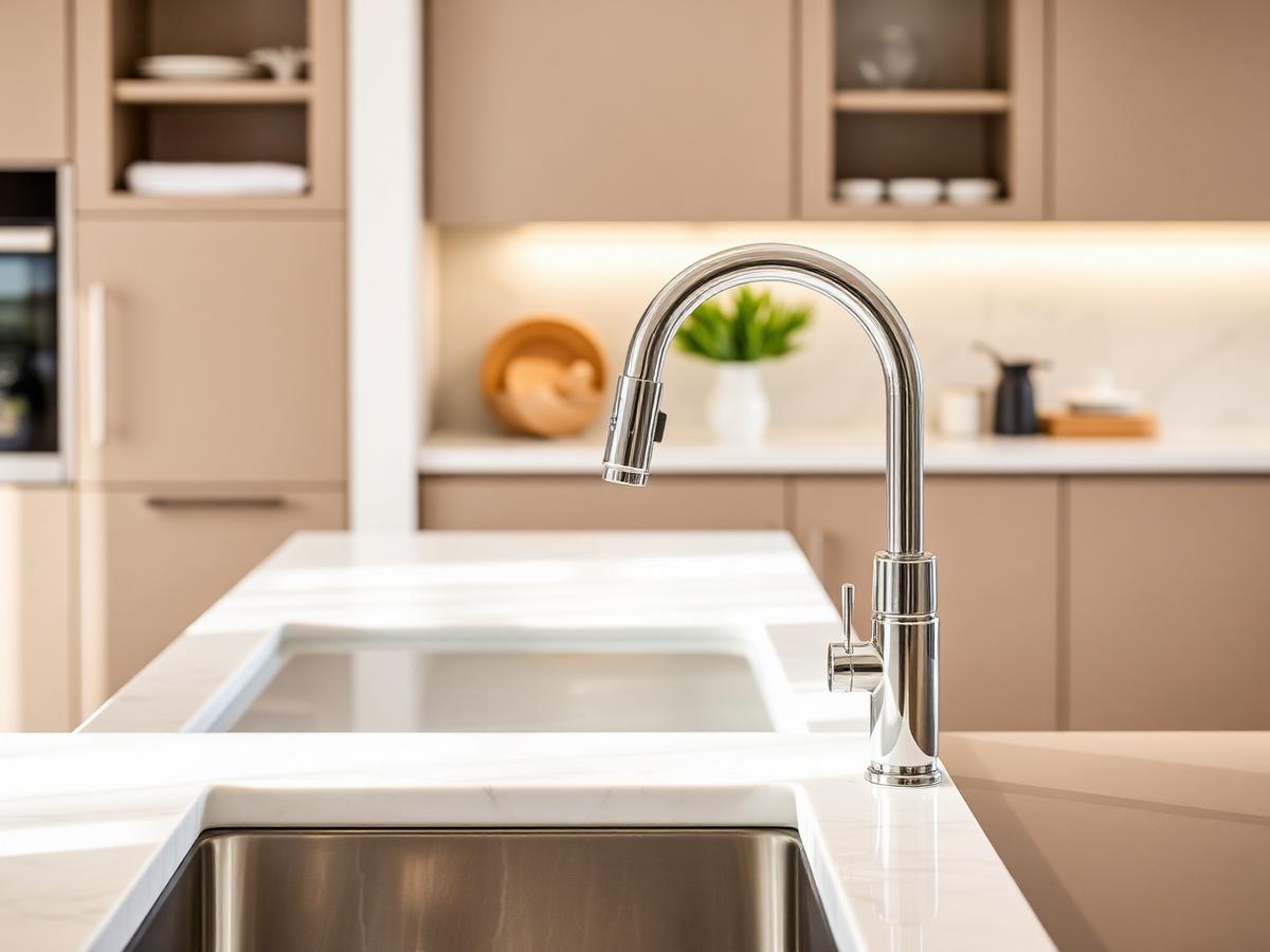 Modern kitchen tap replacement